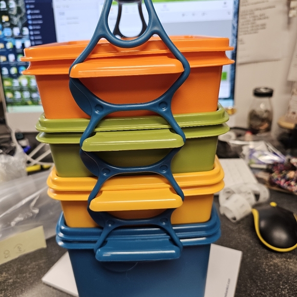 Colorful Stackable Storage Bins - Picture 3 of 5